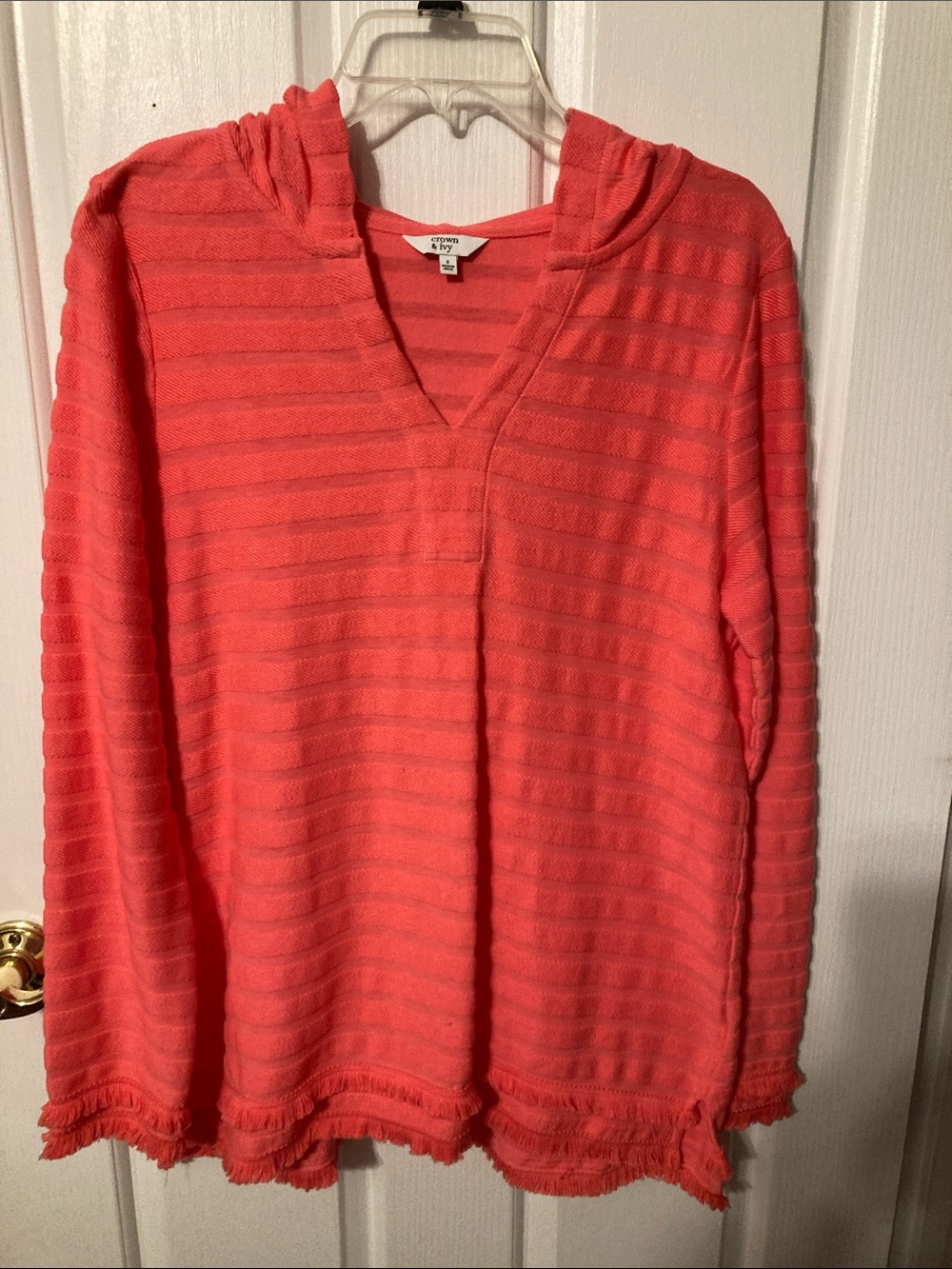 50% off in 3+ bundle, crown & ivy Bright Coral Pullover